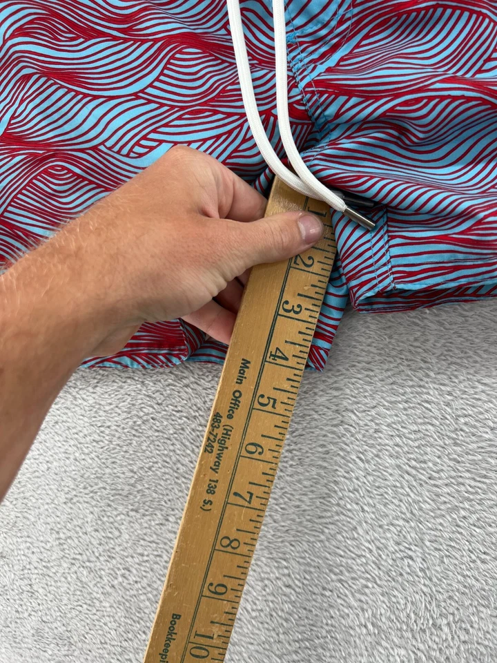 2Xist Плавки Мужские Большие Синие Красные Волна Ибица 4 дюйма Внутренний шов - Изображение 4 из 4