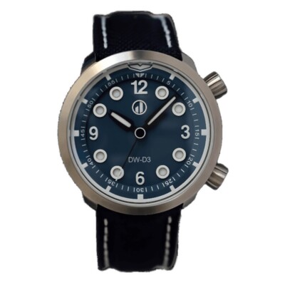 DUZU DW-D3 AUSTRALIS Stahl Automatik Blau Leder Saphir Herrenuhr