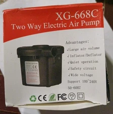 Air Pump two way electric Xg-668c. Open Box. 