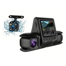 Car DVR Camera 3 Camera Lens Black Plastic 24H Parking Monitoring Dashcam G5D4