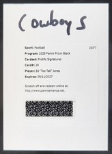 2025 Panini Prizm Black Ed 