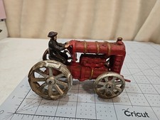 Antique Arcade Cast Iron Ford Tractor Toy Set Old Vintage 1930's