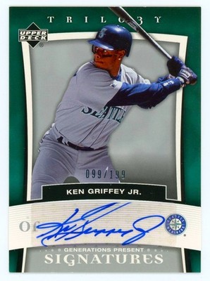 2005 UD Upper Deck Trilogy Ken Griffey Jr Generations Present Silver Auto 99/199