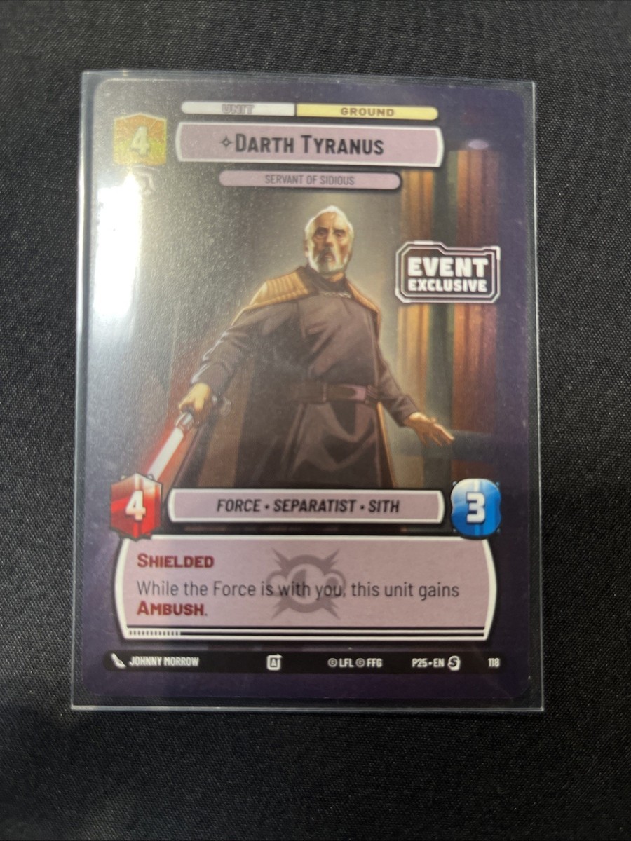 Star Wars Unlimited Darth Tyranus Event Exclusive Card P25 118 | eBay