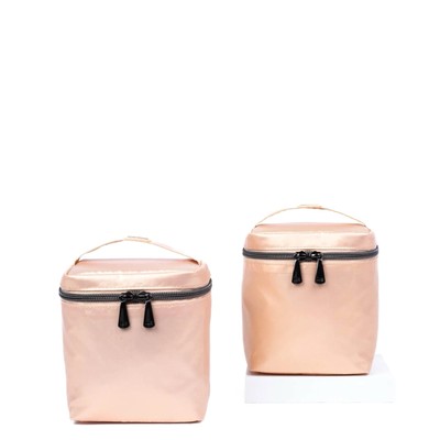 Lug Box Top Two Storage Cosmetics Storage Metallic Rose Gold NWT, Wrapped
