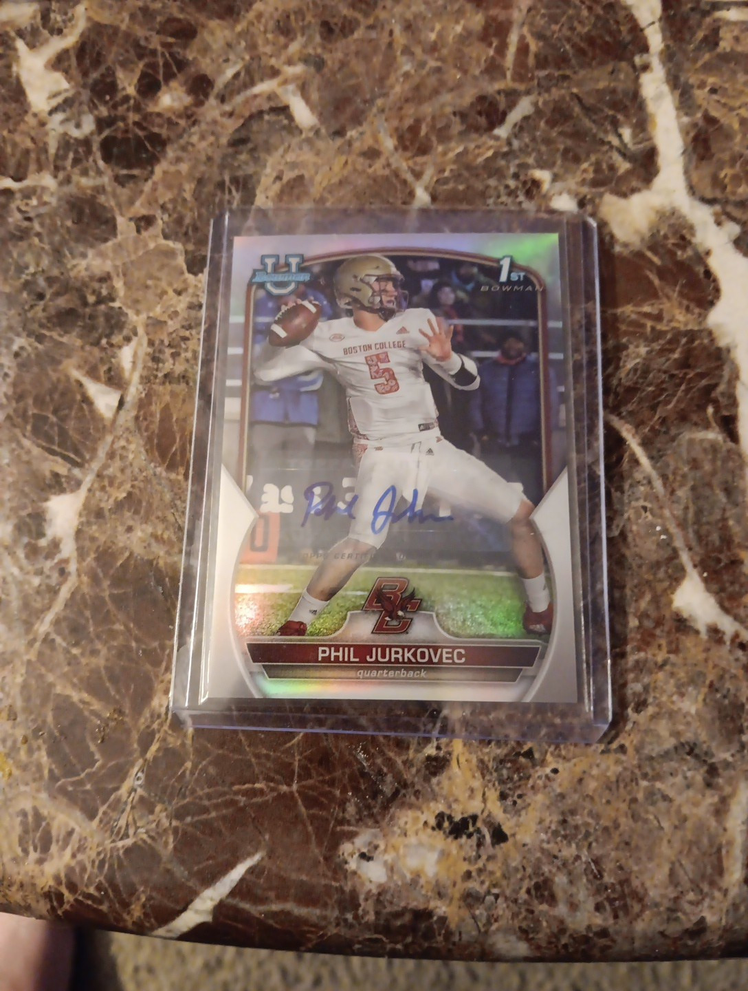 2022 Bowman Chrome U Refractor Auto #35 Phil Jurkovec 444/499 Boston College