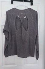 Lululemon Stop Drop & Squat Long Sleeve Shirt in Heathered Black Currant Size 10