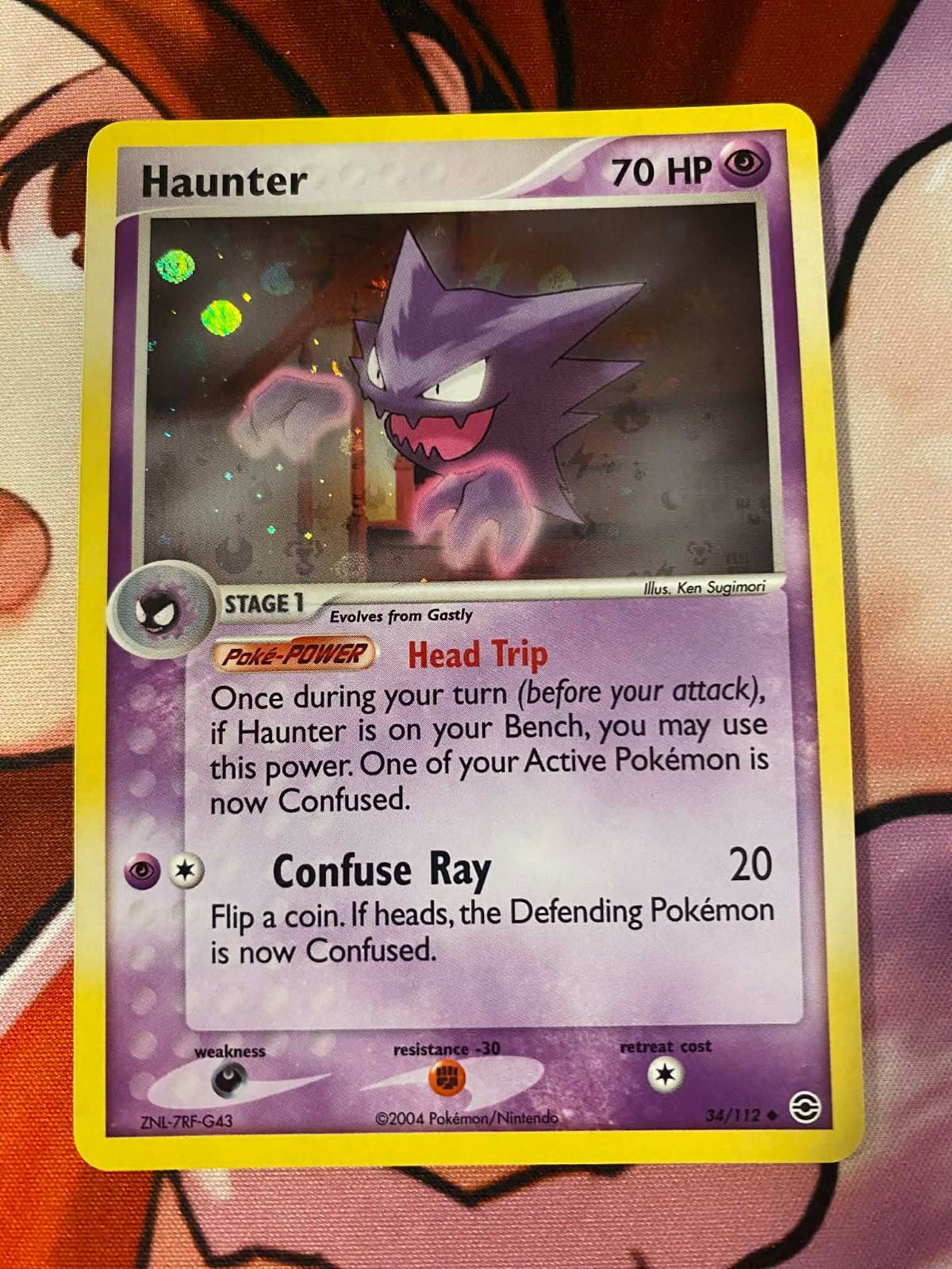 Haunter - FireRed & LeafGreen - 34/112 - Near Mint - Uncommon REVERSE Foil