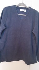 Denim Co. Regular Chenille Fleece V-Neck Pullover with Pockets.