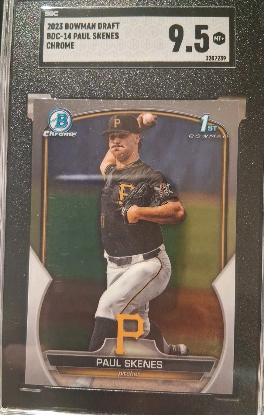 PAUL SKENES 2023 BOWMAN CHROME 1ST ROOKIE #BDC-14 SGC 9.5 MT+