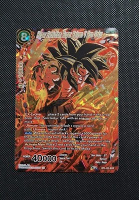 Dragon Ball Super Card Hyper Evolution Super Saiyajin 4 Son Goku Karte BT3-123 SCR