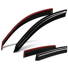 Fit 14-18 Subaru Forester Glossy 4-Piece 3M Tape On Wind Rain Side Window Visors