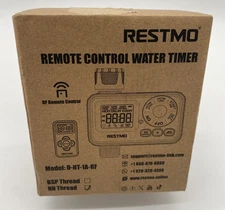 RESTMO RF Remote Controlled Sprinkler Timer with Brass Inlet & Outlet, Programma