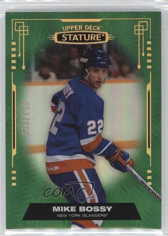 Mike Bossy #48 Hockey Cards 2021 Upper Deck Stature trading card — raw and PSA graded price guide