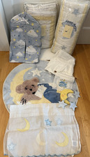 Pottery Barn Kids My Friend the Moon Quilt Plus 8 Accessories Yellow Blue White