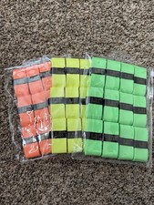 Tennis And Pickleball Overgrip 3 Pack-Neon Orange, Green And Yellow
