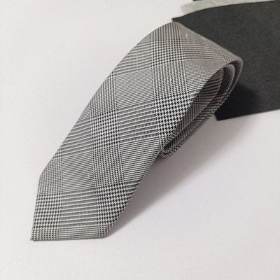 J.PRESS Tie Glen Check Pattern Slub Woven Silk Unused Beautiful Item