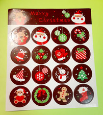 Merry Christmas large sticker sheet damaged 