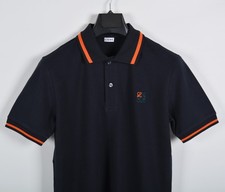 Men s Loewe Navy Blue Polo Shirt L Embroidered Chest Detail Contrast Trim