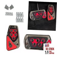 Car Pedal Covers Automotive Brake And Accelerator Pedal Pad Anti 2 Pcs Red