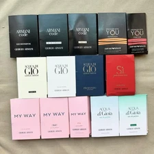 Giorgio Armani & Emporio Armani Perfume Sample Vials –Choose Scent – New in Card