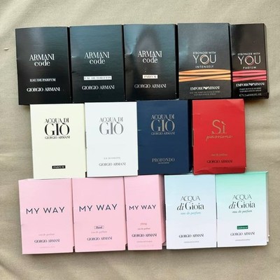 Giorgio Armani & Emporio Armani Perfume Sample Vials  Choose Scent   New in Card