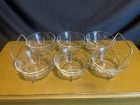 Pyrex Set Of 6 Custard Dessert Dishes With Metal Serving Rack Vintage