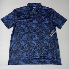 Ben Hogan Performance Polo Shirt Men's Size M 32/34 Peacoat Blue Fabric UPF 15