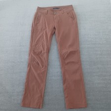 Prana Halle Pants Womens 4 Straight Leg Brown Adjustable Length Gorp Hiking