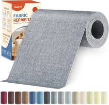 Linen Fabric Repair Tape Kit, 4" x 80" Self-Adhesive Couch Patch Repair Fabric P