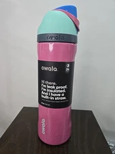 Owala FreeSip Stainless Steel Bottle / 24oz / Color: Bubblegum Burst