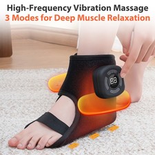 3-in-1 Ankle Massager Air Compression Vibration Heating Pad Foot Pain Relief