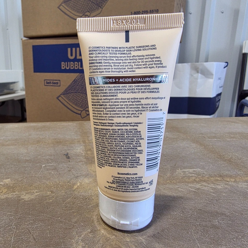 IT Cosmetics Confidence In a Cleanser Cleansing Serum 1.7 oz BRAND NEW SEALED - Image 2 of 2