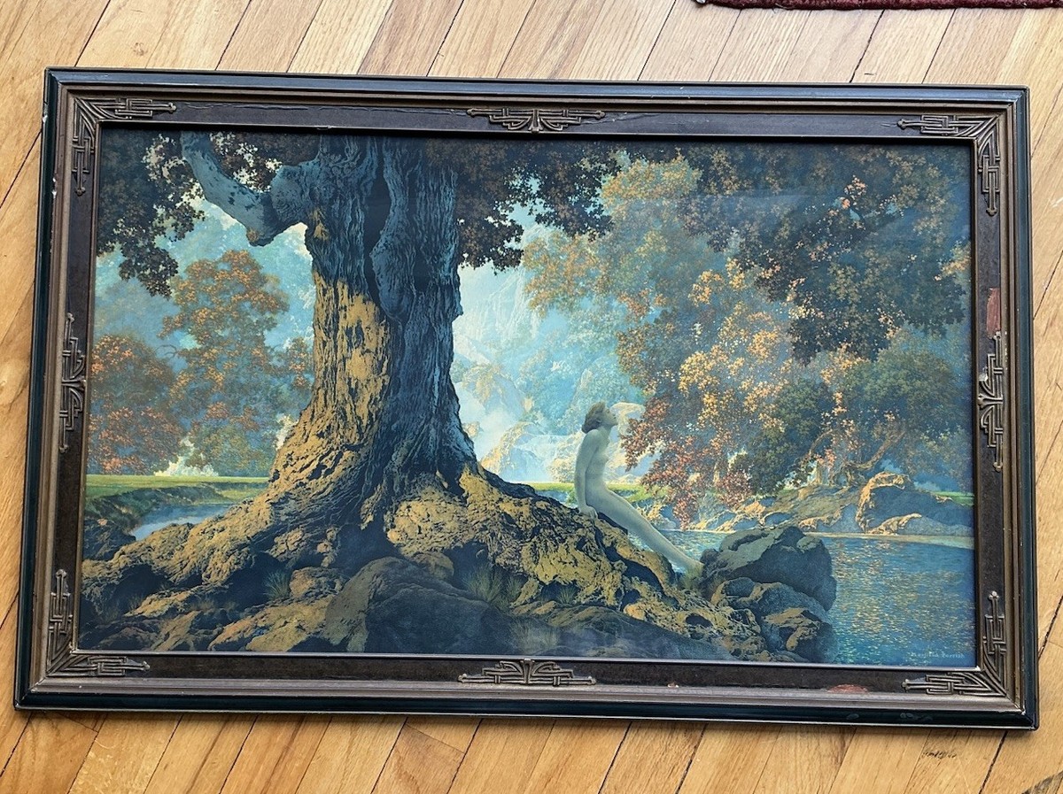 Maxfield Parrish Dreaming Original Large 33 1/2 X 21 1/2