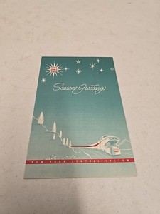Vintage New York Central System Railroad 1955 Christmas Menu