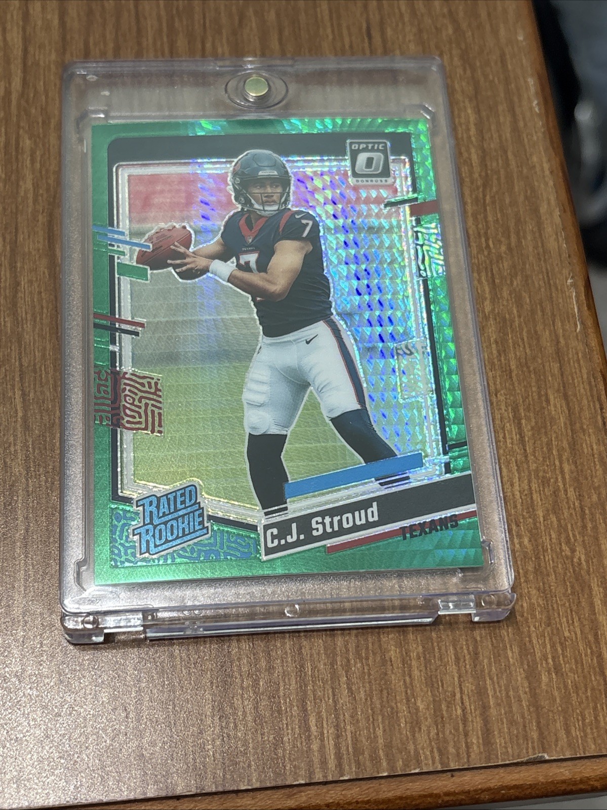 2023 Panini Donruss Optic - Rated Rookie C.J. Stroud #244 Green Hyper Prizm (RC)