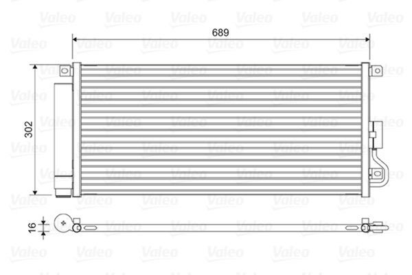 VALEO-OE 822592 Condenser, air conditioning for CHEVROLET,OPEL,VAUXHALL