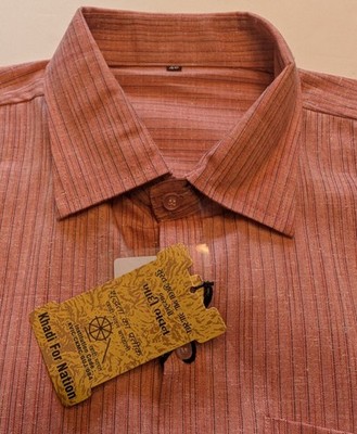 Khadi For Nation Hand Woven  Cotton Button Down Short Sleeve Shirt