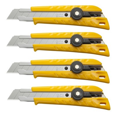 OLFA-1130184 OLFA L-1/CP4 18mm HD ratchet-lock knife -4pk-