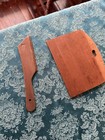 Vintage Japanese Carved Wood Hand Painted Crumb And Scraper Set — photo 4