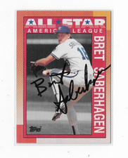 Bret Saberhagen Autographed Topps All-Star American League Baseball Card