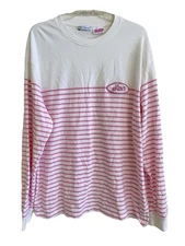 Zara Barbie Movie "KEN" Shirt White Long Sleeve with Pink Stripes size XL