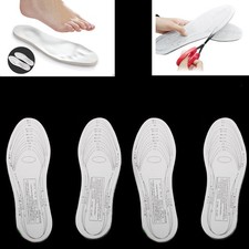 2 Pairs Memory Foam Insoles Shoe Comfort Unisex Size Cushion Feet Pad Heel Shock