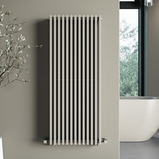 Beige Vertical Double Panel Radiator 1200 x 500mm - Nevada NEVB1200