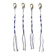 4x Jewish Traditional Tzitzits Set Tzitzits Tassels with Hanging Hooks Blue and