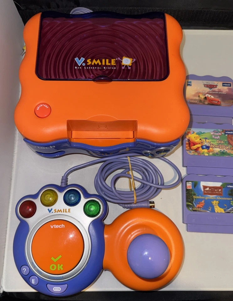 Vtech V.Smile Lernkonsole V Tech Konsole mit Spielen und Controller SEHR GUT PAL - Bild 2 von 4