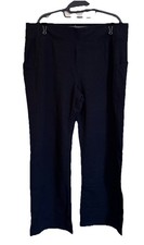 Denim and Co. Active Duo Stretch Bootcut Pants XL Black Pockets New Without Tags