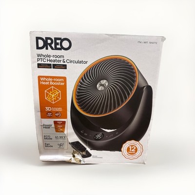 DREO 1500W Portable 3D Automatic Oscillating Ceramic PTC Space Heater 300 sq ft