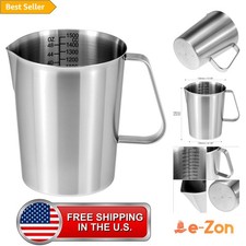 Stainless Steel Measuring Cup 48 OZ with Ounce ML Markings Kitchen Pitcher