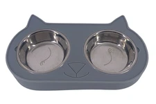 Everyyay Better Together Cat Face Double Diner Cats Feeding Water Food Bowl